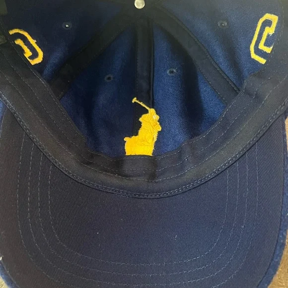 VINTAGE WOOL POLO RALPH LAUREN Blue 57% WOOL 43% VISCOSE BASEBALL CAP. Rare - Picture 5 of 7